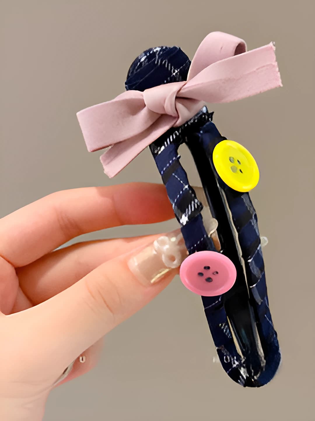 Pink bow 12 cm