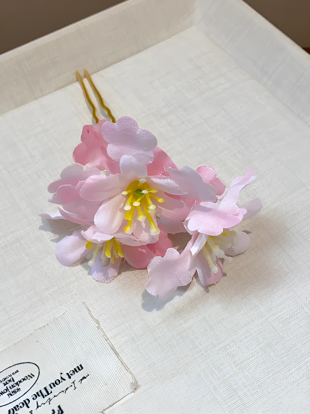 33# Hairpin - Gold-Pink (1 pc)