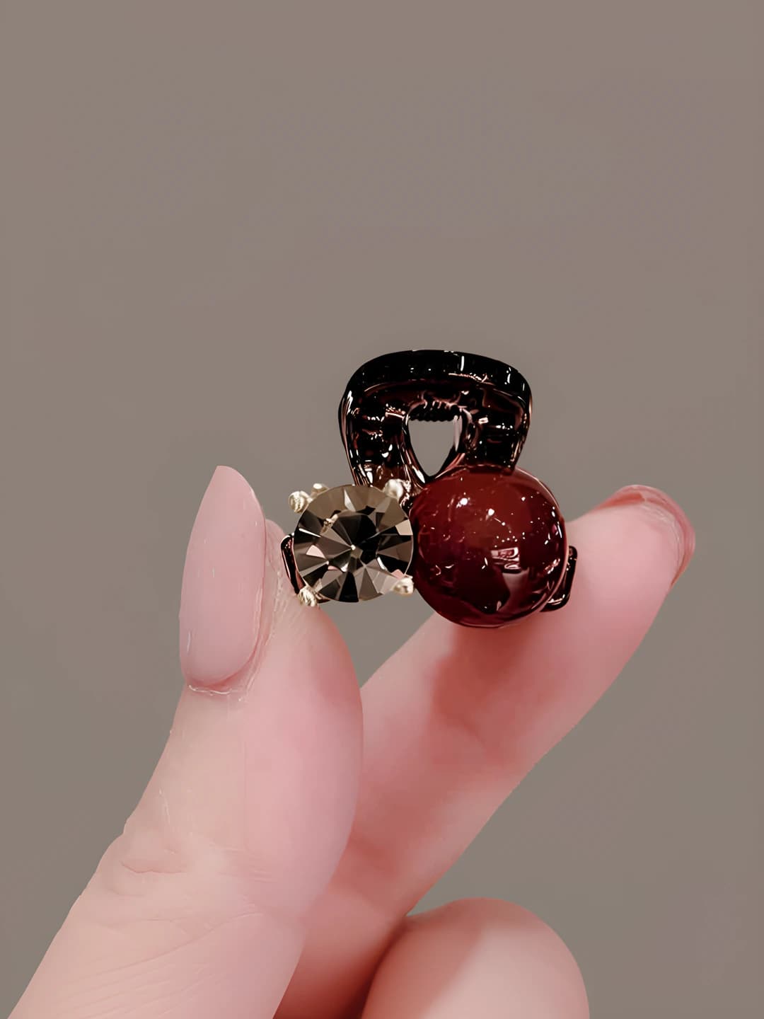 2# Pearl mini diamond clip