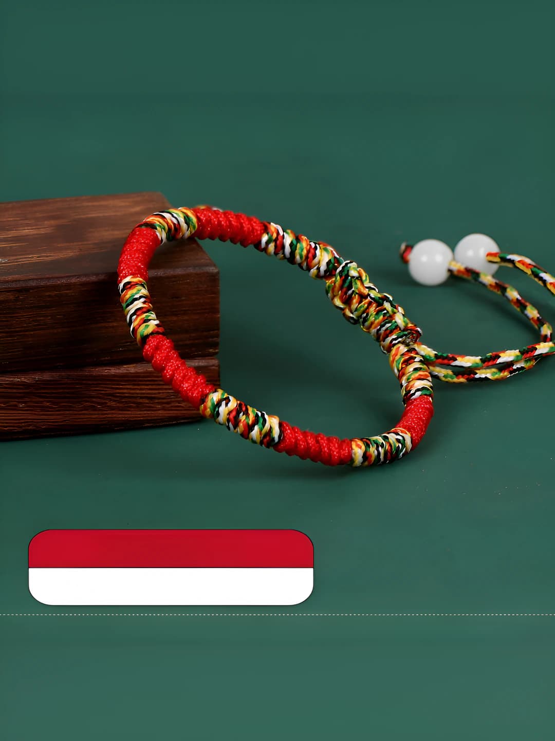 5-color antique weave red