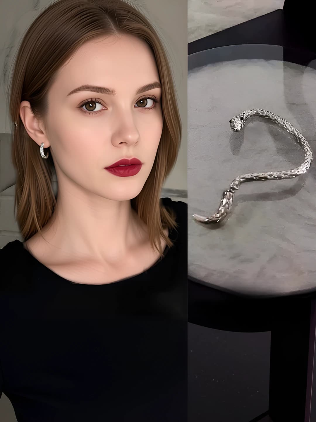 1# Snake wrap stud for left ear