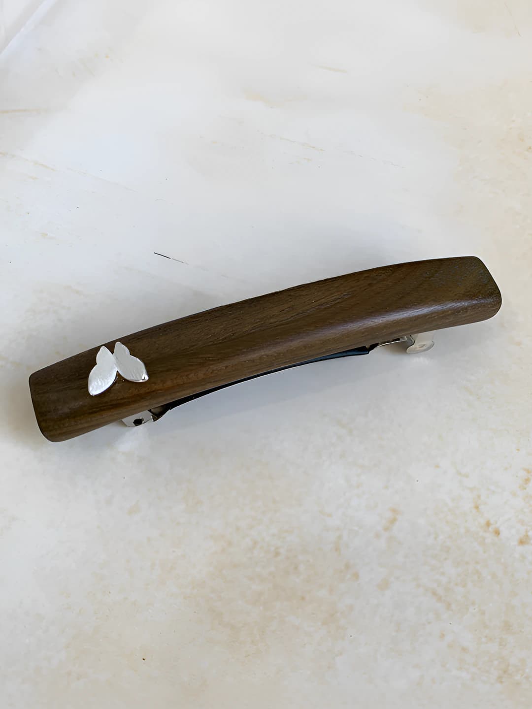 Butterfly square, 7 cm, green sandalwood