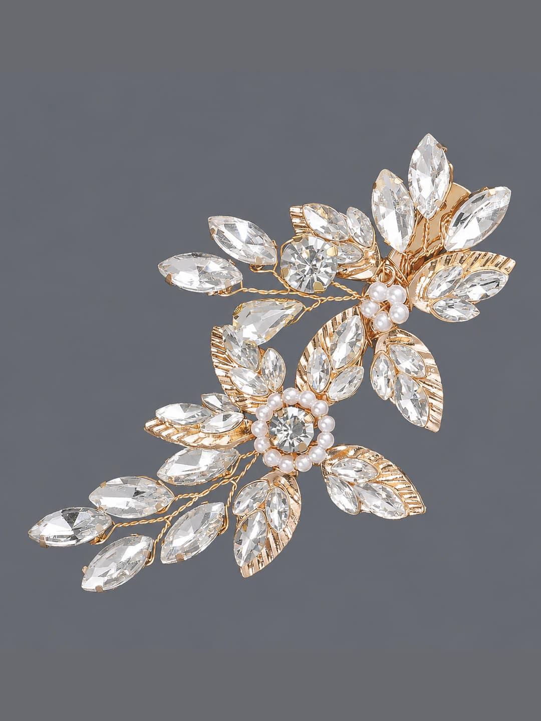 Gold forest style hair clip