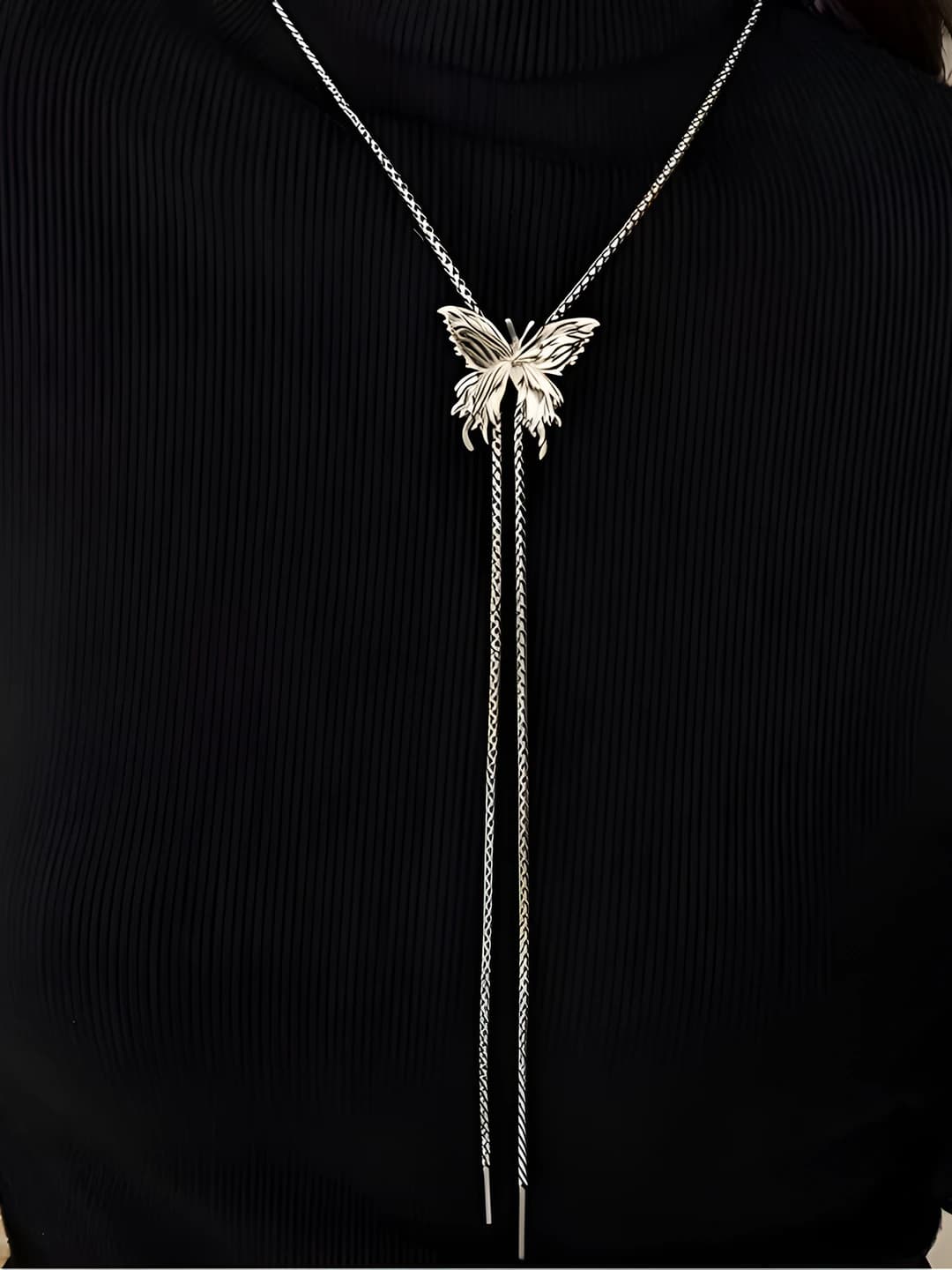 Adjustable butterfly necklace