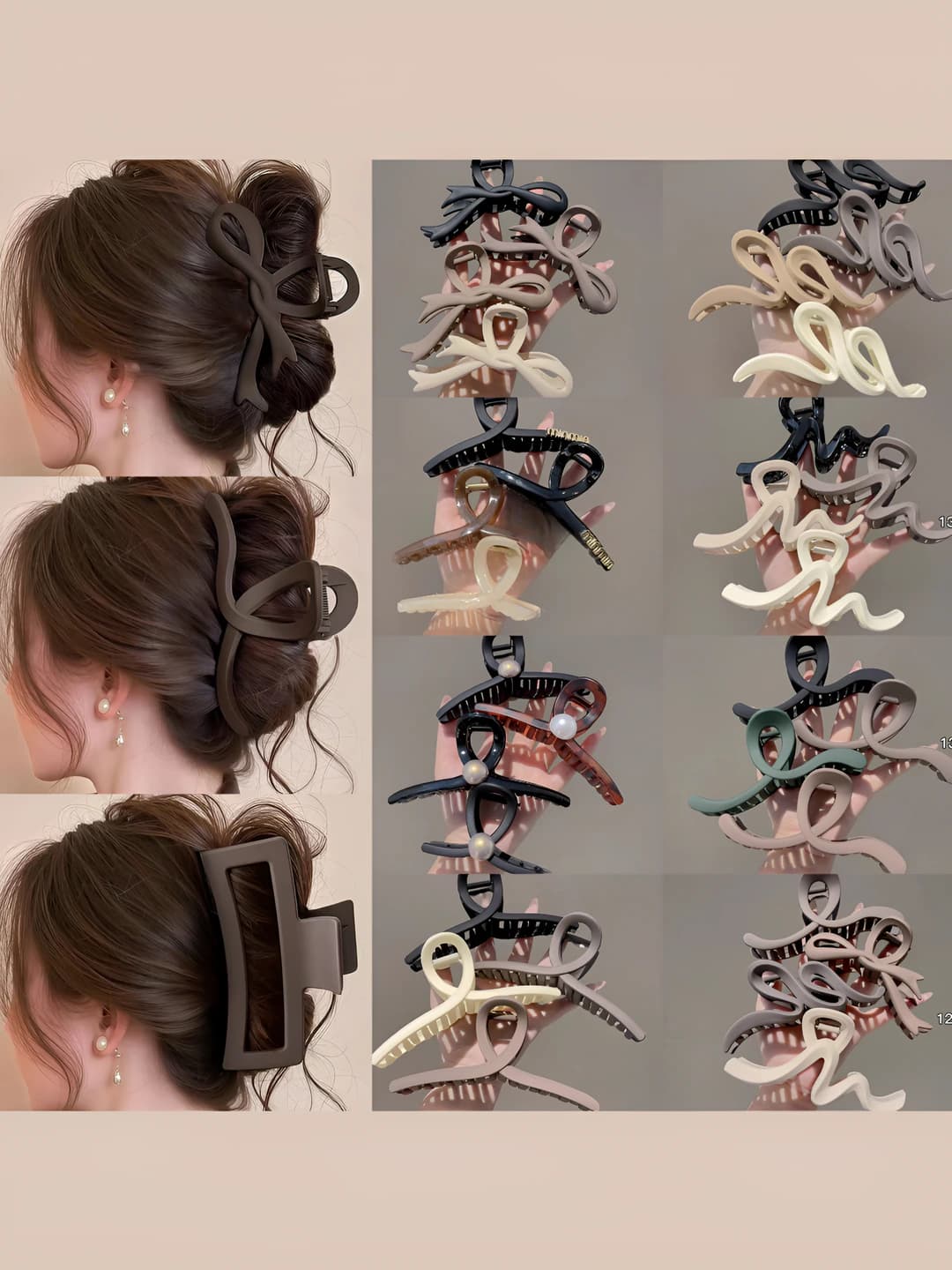 Women's hair clips and combs: acrylic, handmade, French retro style, spring-summer 2026