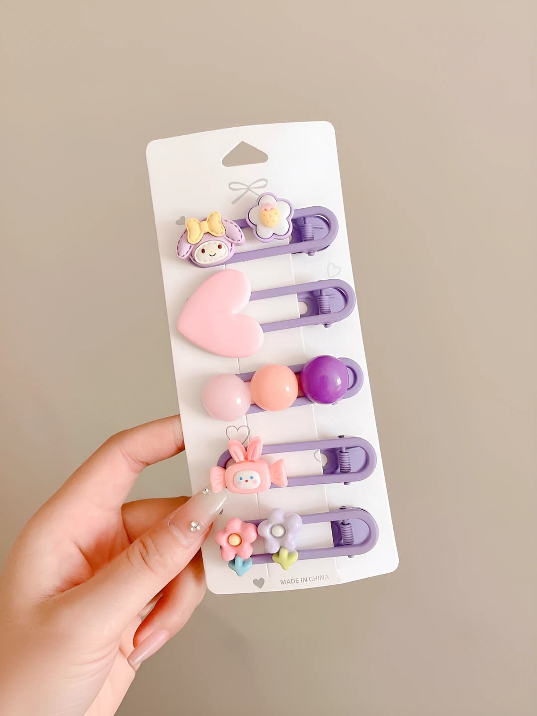 4# Purple duckbill, 5 pcs, resin