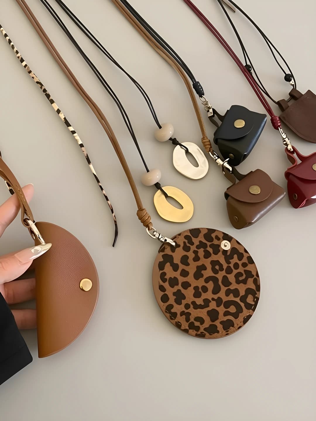 Women's geometric pendant necklace: luxury style, handmade, 81cm and above, circular design element