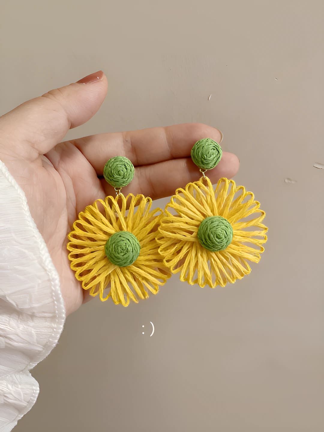 Yellow sunflower studs