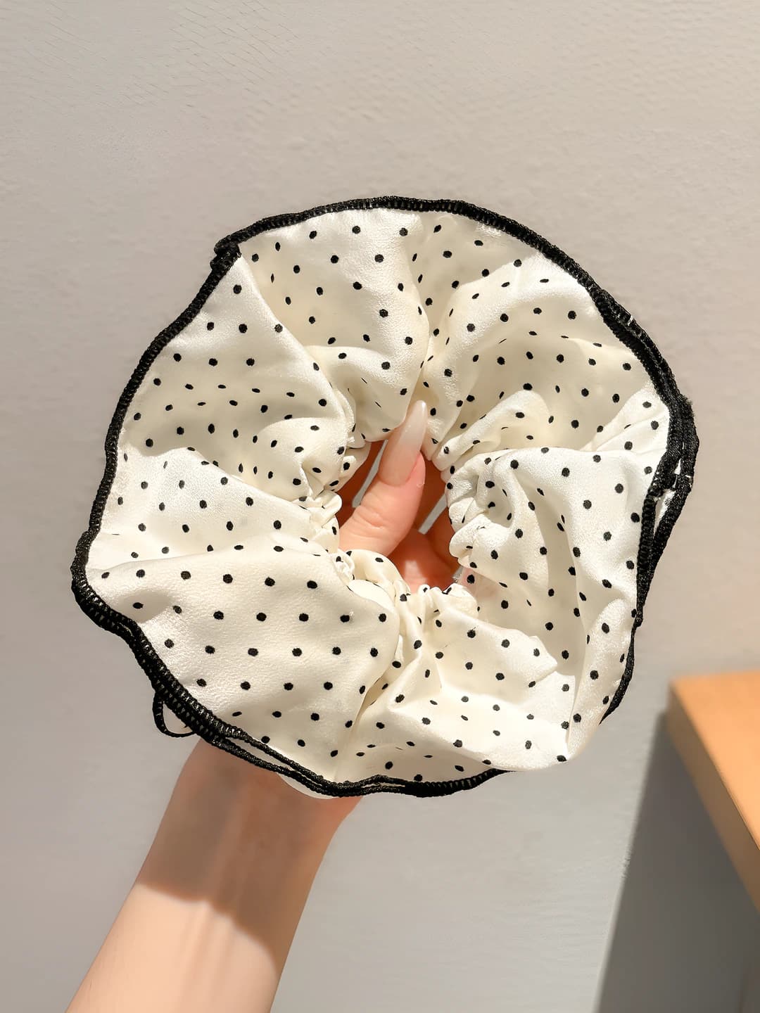 2# Satin polka dot hair tie 17 cm