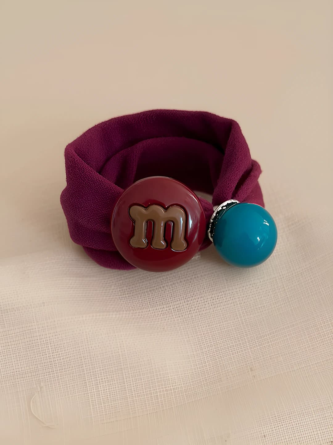 Rose red hair tie