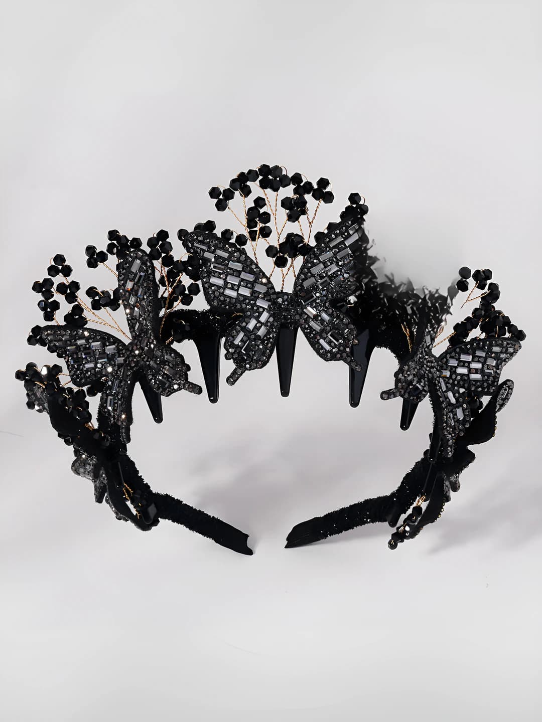 Black 3D butterfly headband