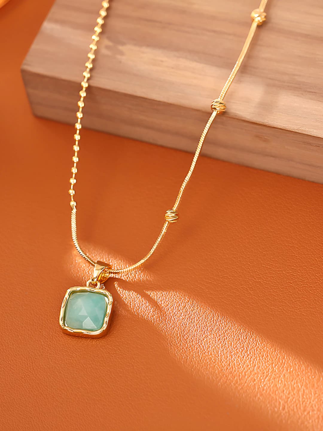 Blue crystal necklace