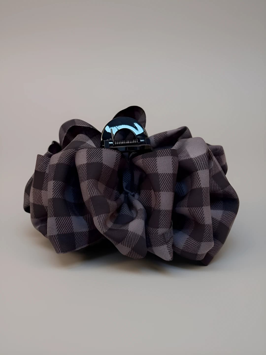 13CM Plaid clip - Black-grey