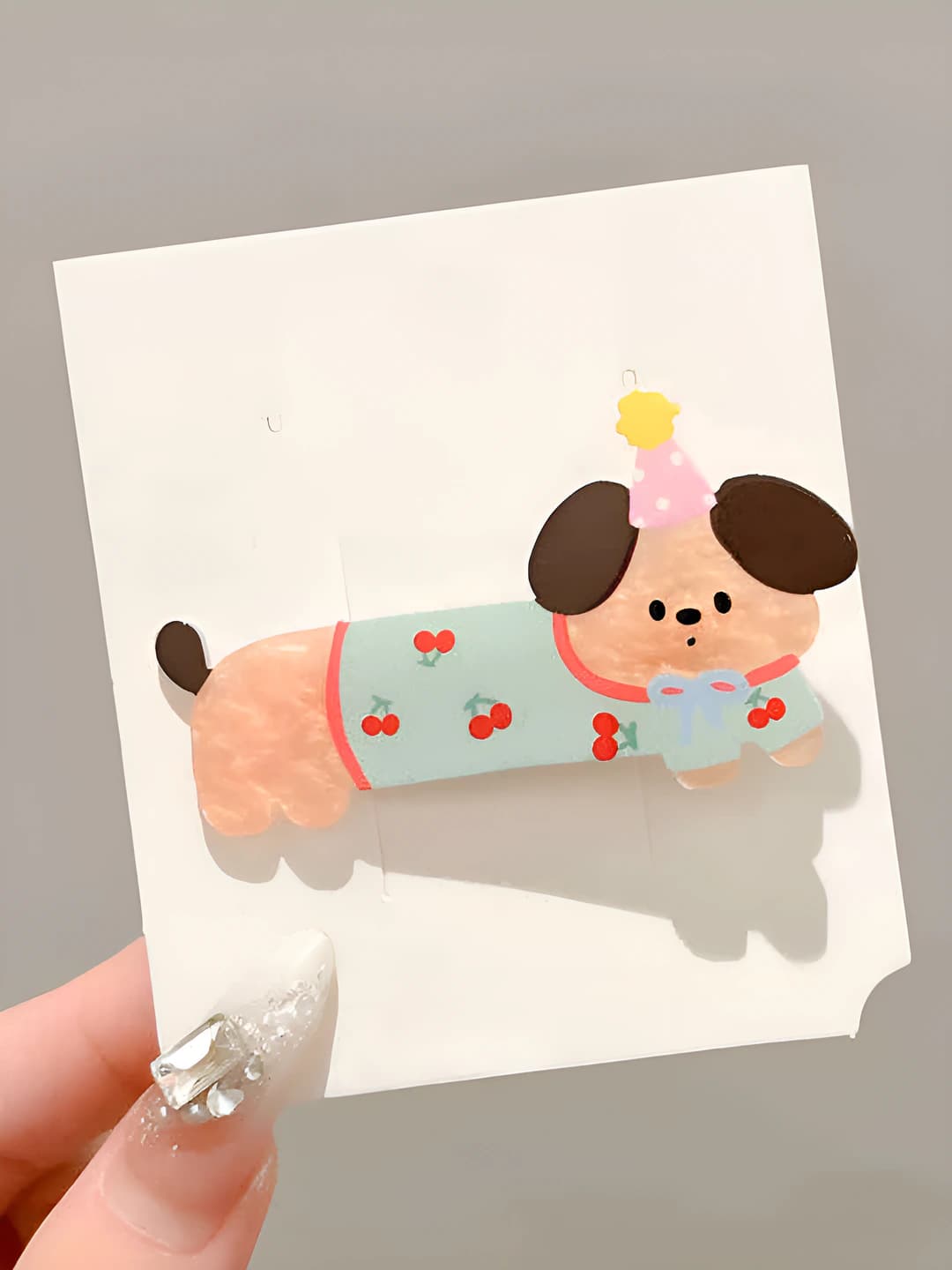3# Cherry dog hair clip