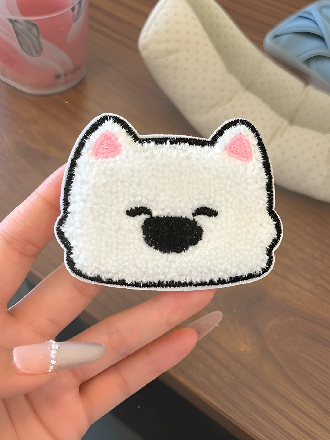 2# White puppy, ~8.5 cm