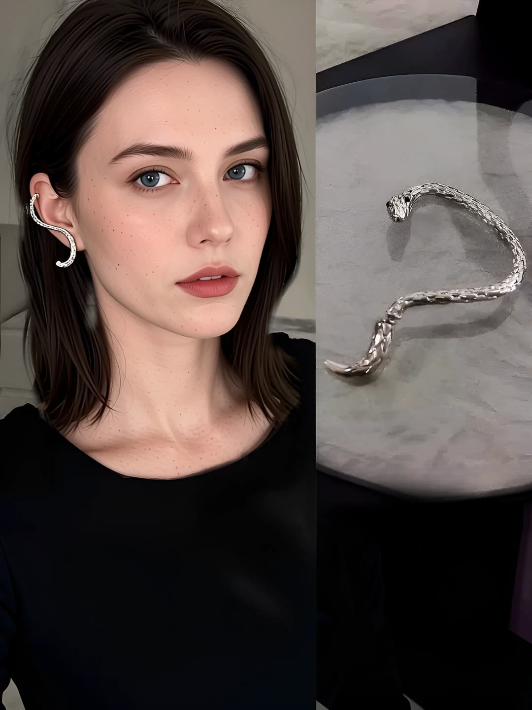 1# Snake wrap stud for left ear