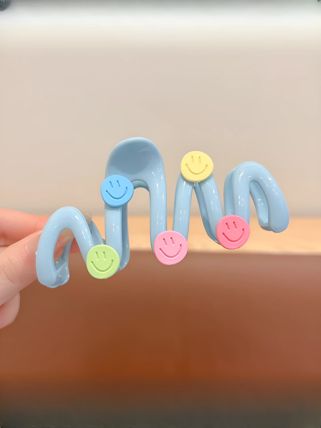 1# Blue wavy clip approx 11 cm