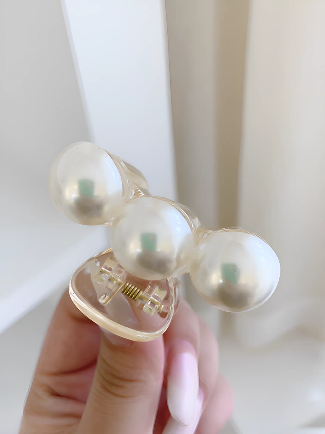 10# Three pearl small clip