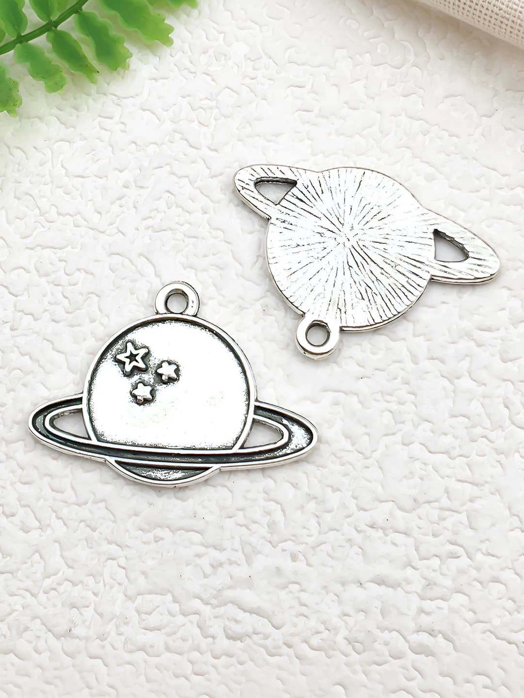 1pc Round Aviation Satellite Starry Sky Region 25x17mm-1.5g-11216