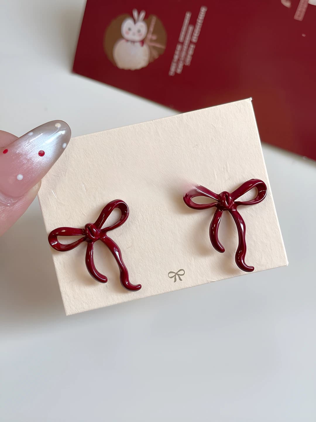 Wine red bow