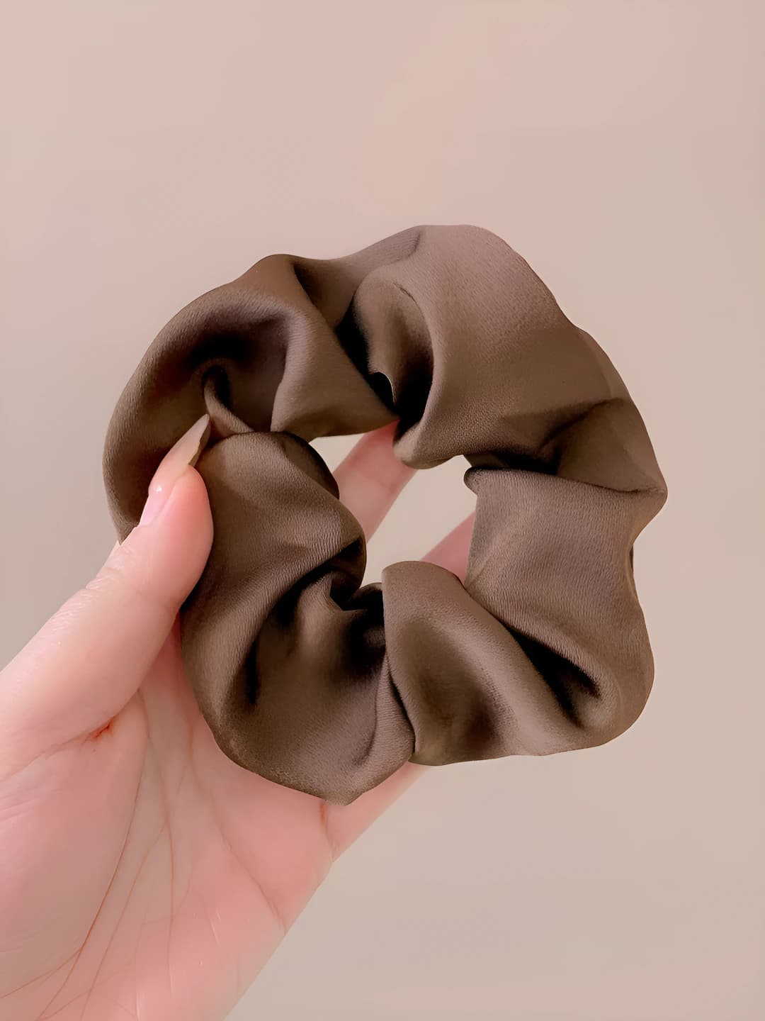 2# Dark brown large scrunchie (12 cm)