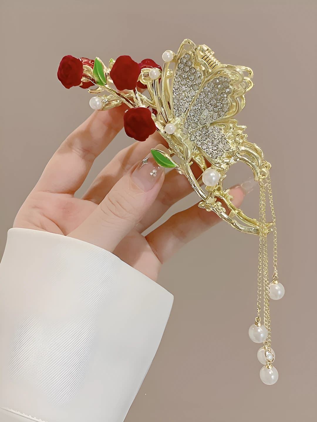 1# Rose Butterfly Tassel 11.5cm