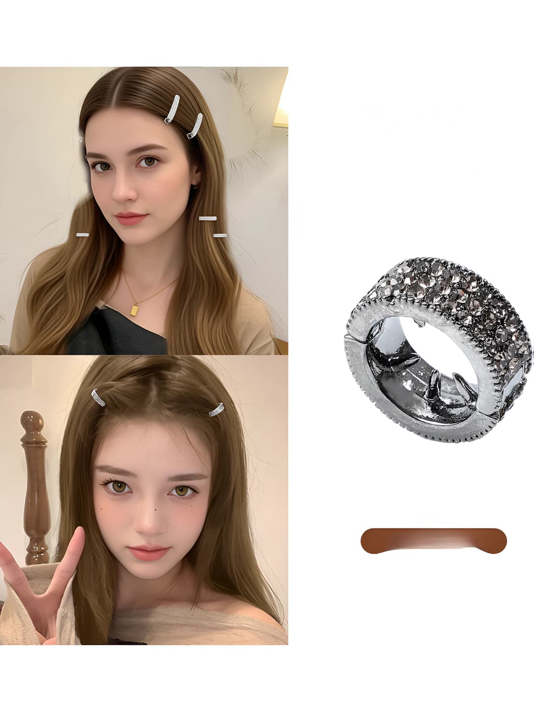 2# Gunmetal black clip ~2 cm