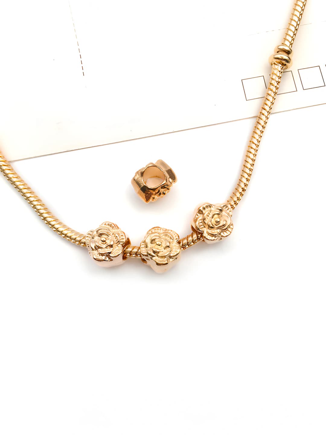 1 pc rose bead 10x10 holes 5mm
