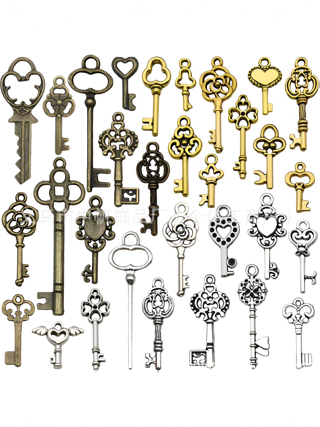 Mixed 31 variant tricolor small key-26g