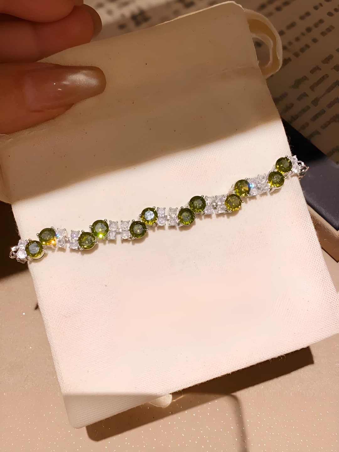 50# Bracelet - Kumush - Yashil