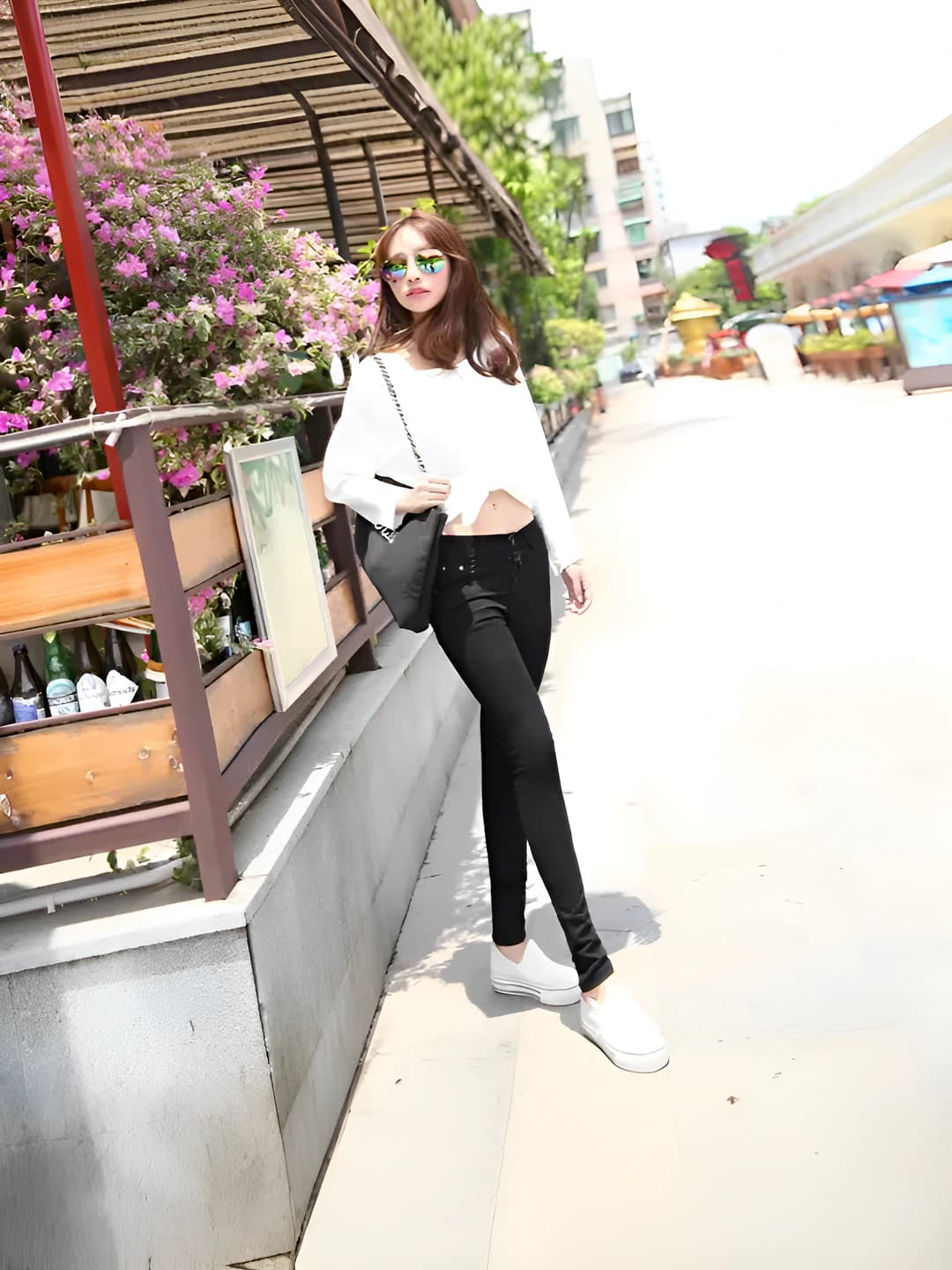 Women's 2026 autumn high waist stretch slimming solid colour jeans