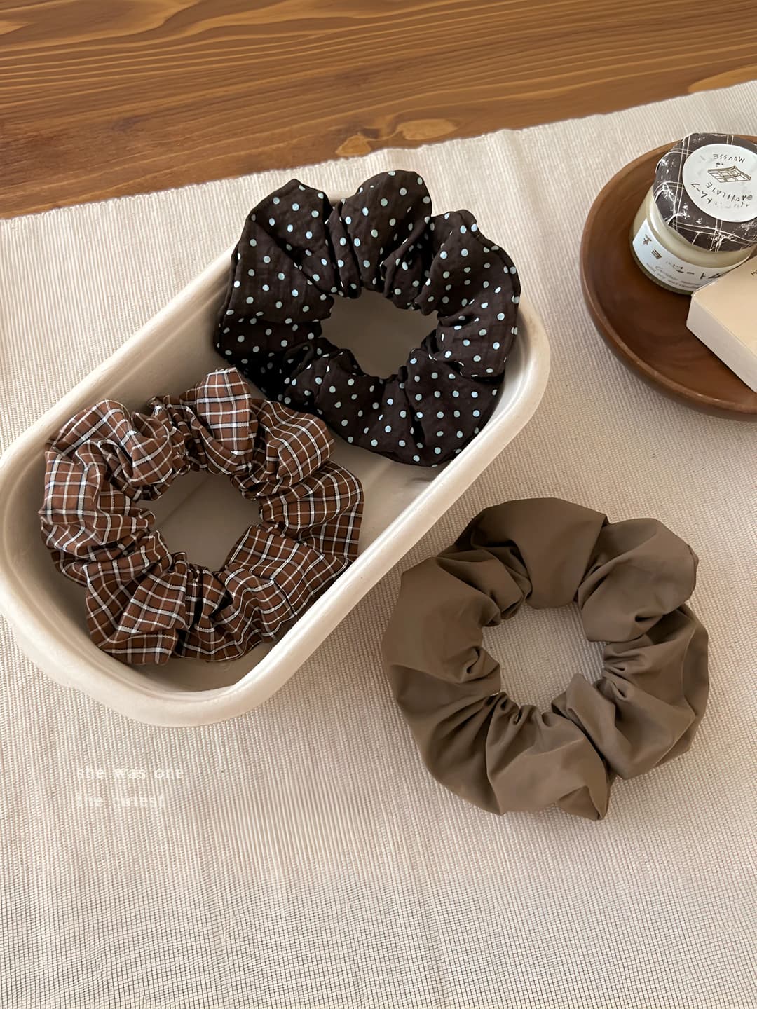 Women's hair ties in Korean style retro preppy style stretch fabric