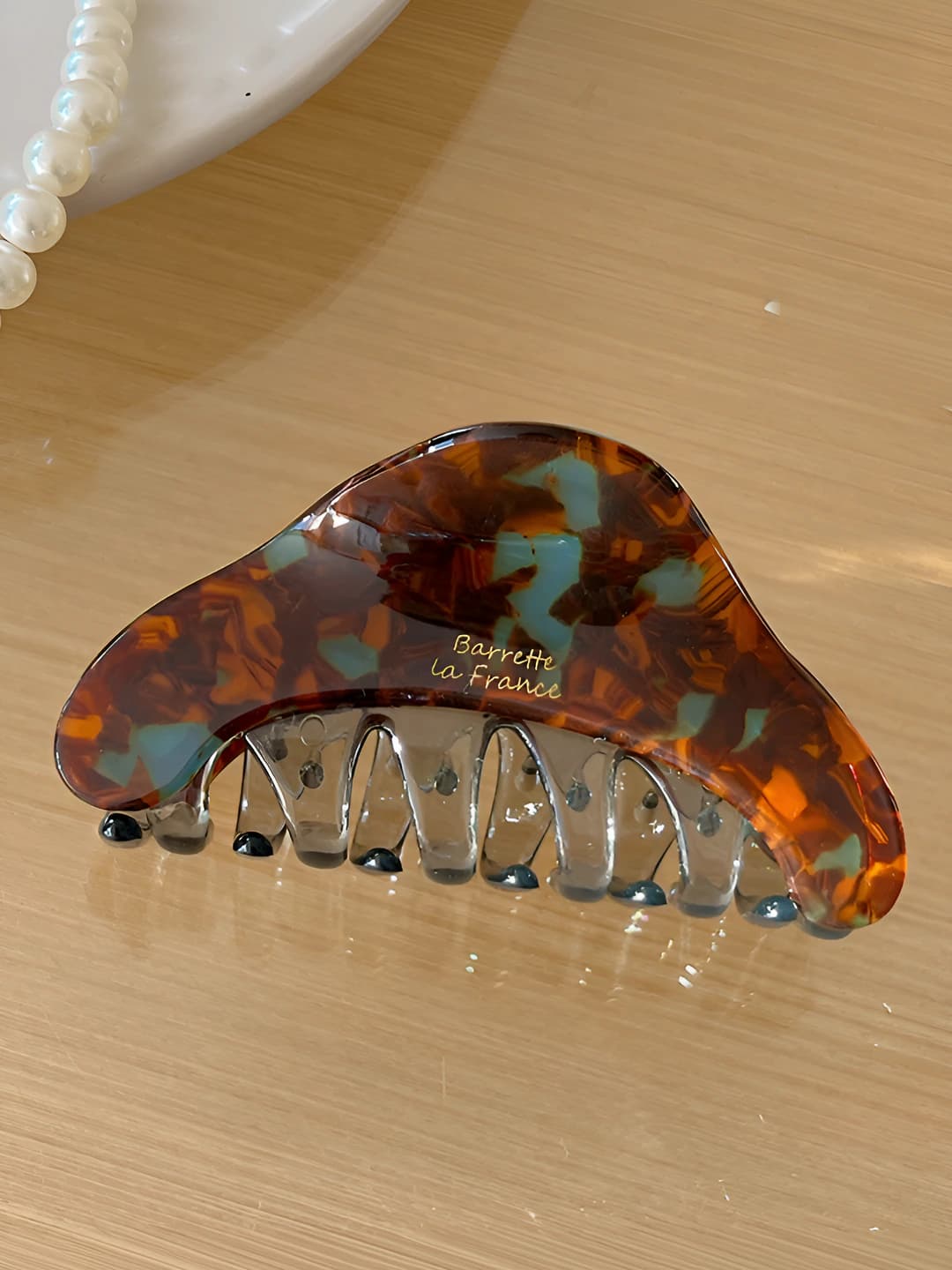Blue-coffee hair clip