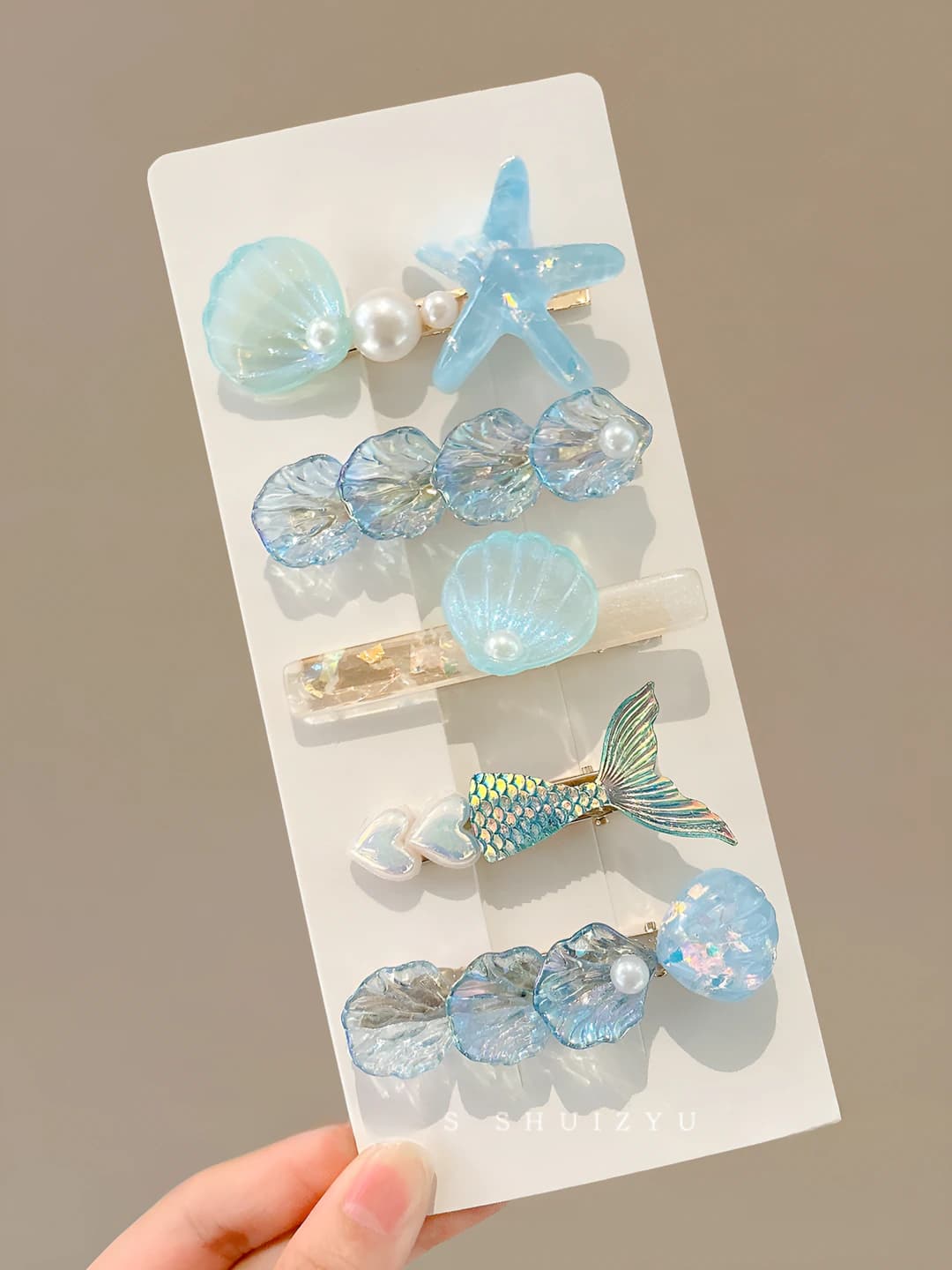 1# Light blue fish tail starfish