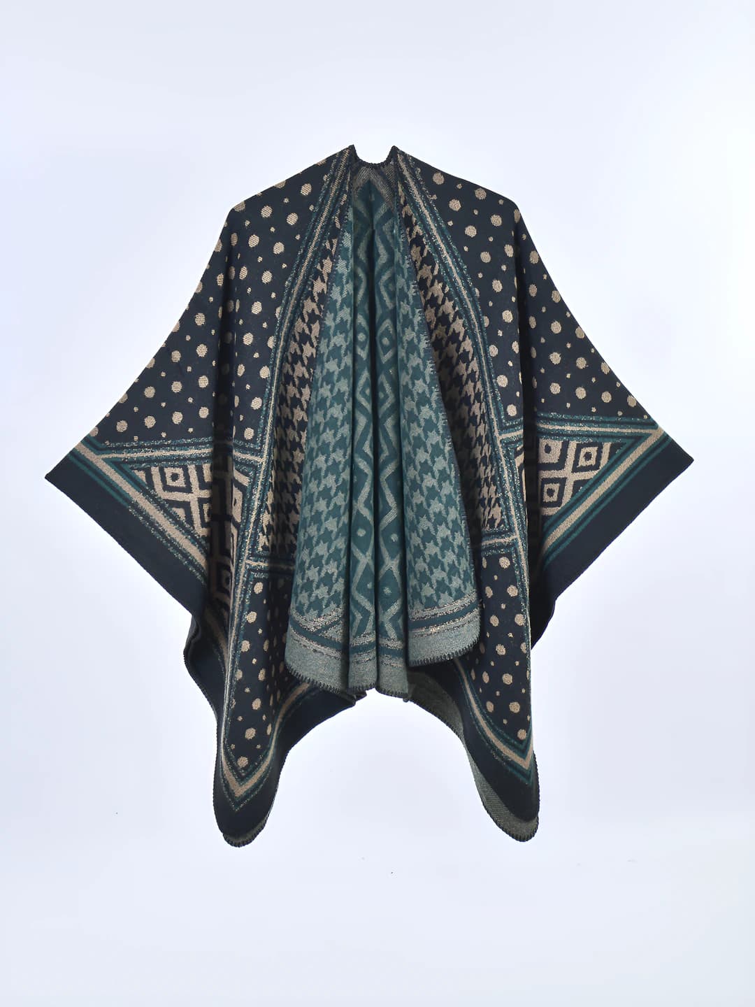 Yashil-qora houndstooth