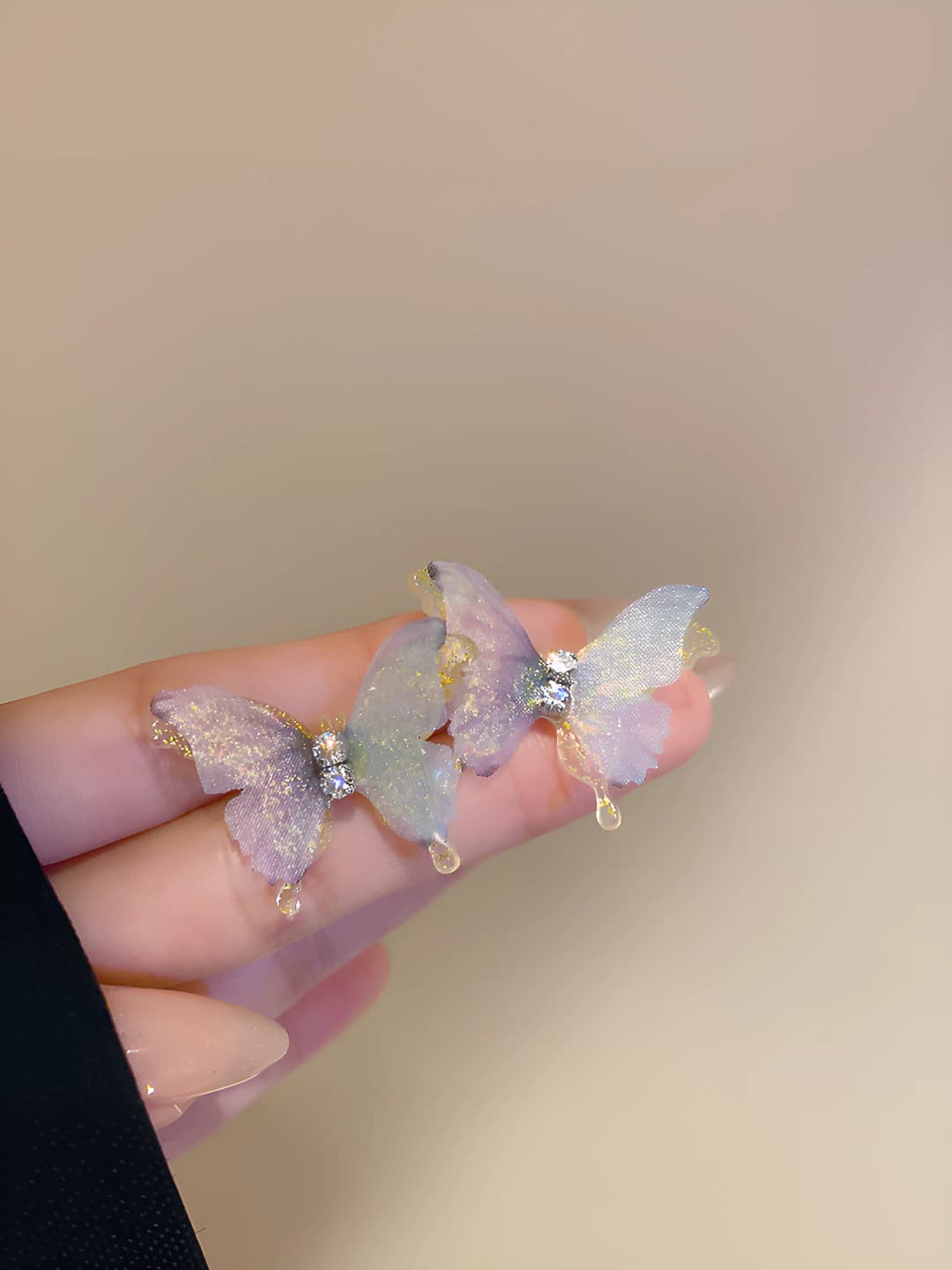 80# Silver - Blue butterfly