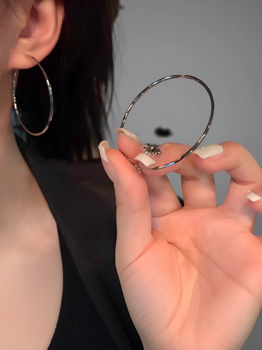 6# Plain hoop 6cm - Clip-on