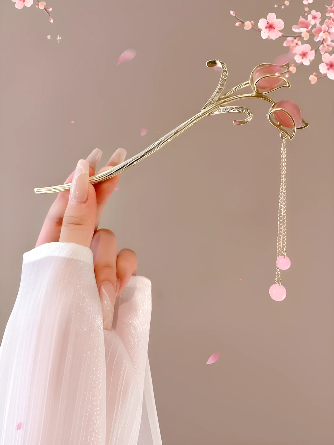 3# Pink tulip tassel (bagged)