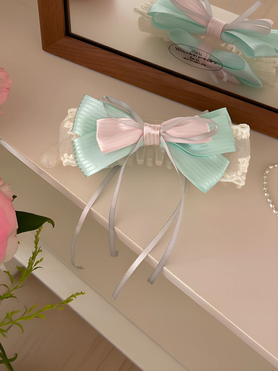 Pink-blue bow