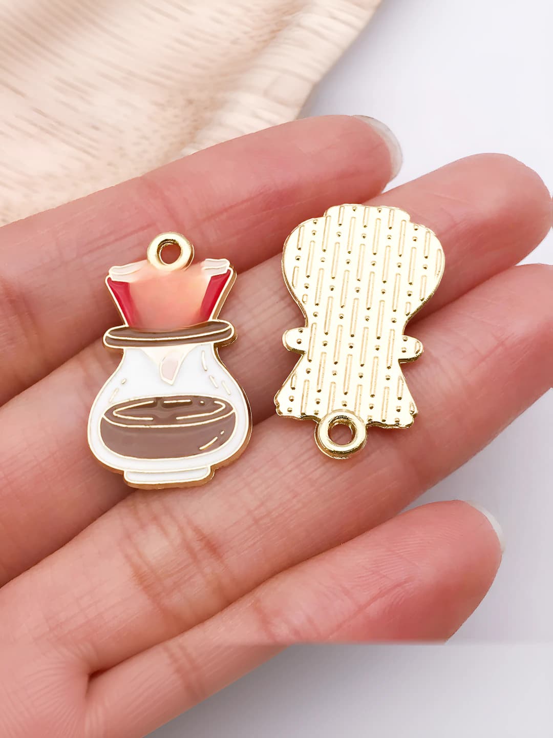 1 шт кофе цвет капля кофе капельница 25x15mm-1.3g-27173