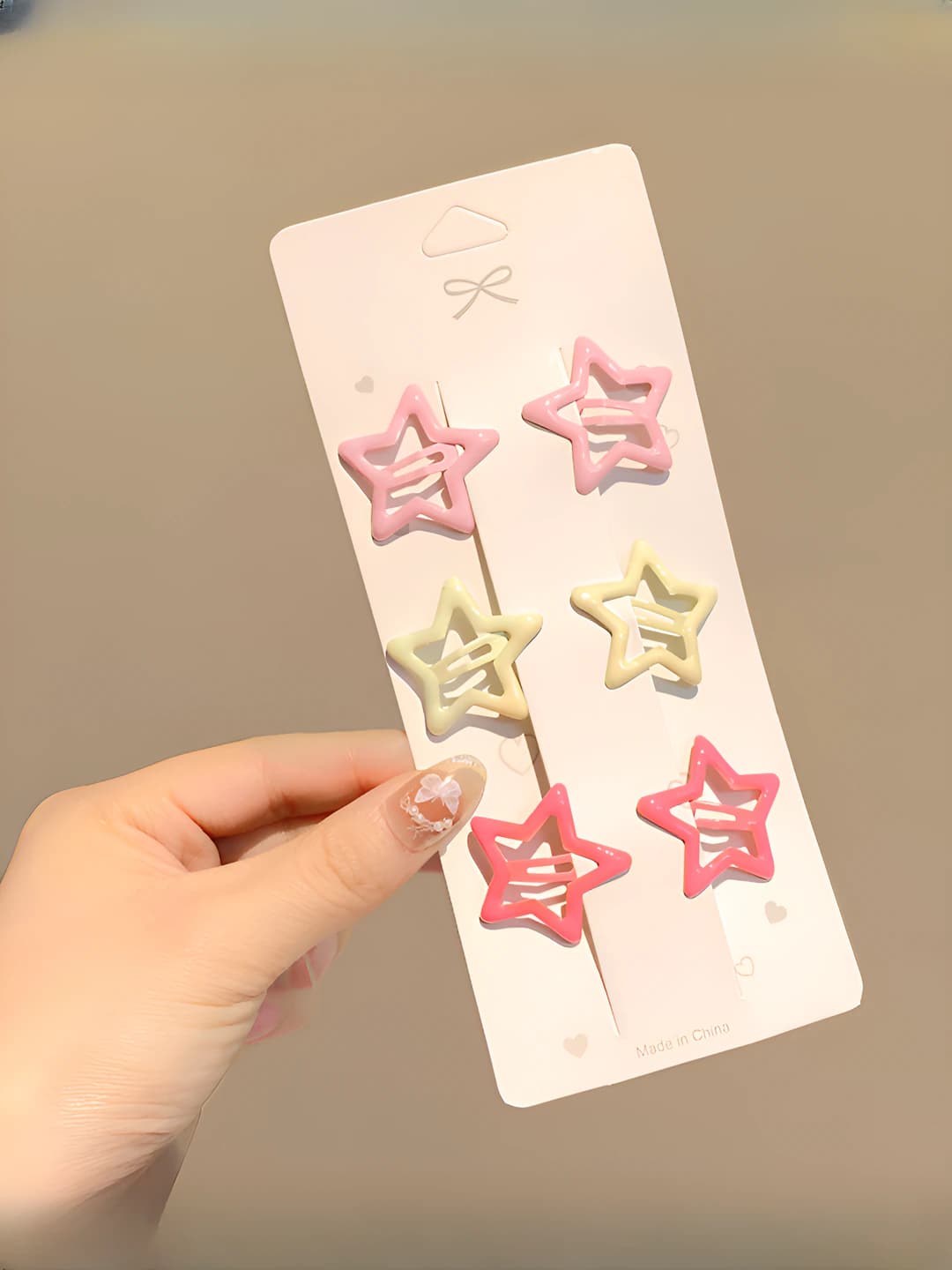 Pink-yellow, 6 pcs
