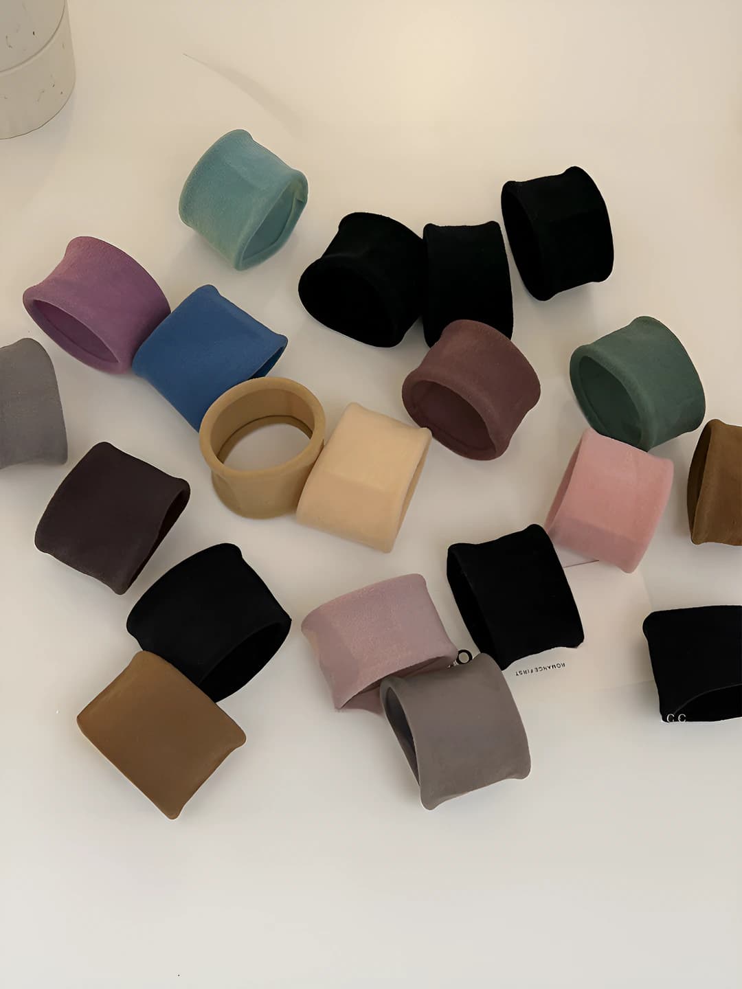 Women's 2026 Korean style high stretch towel hair ties, fabric, handmade, sweet and fresh design