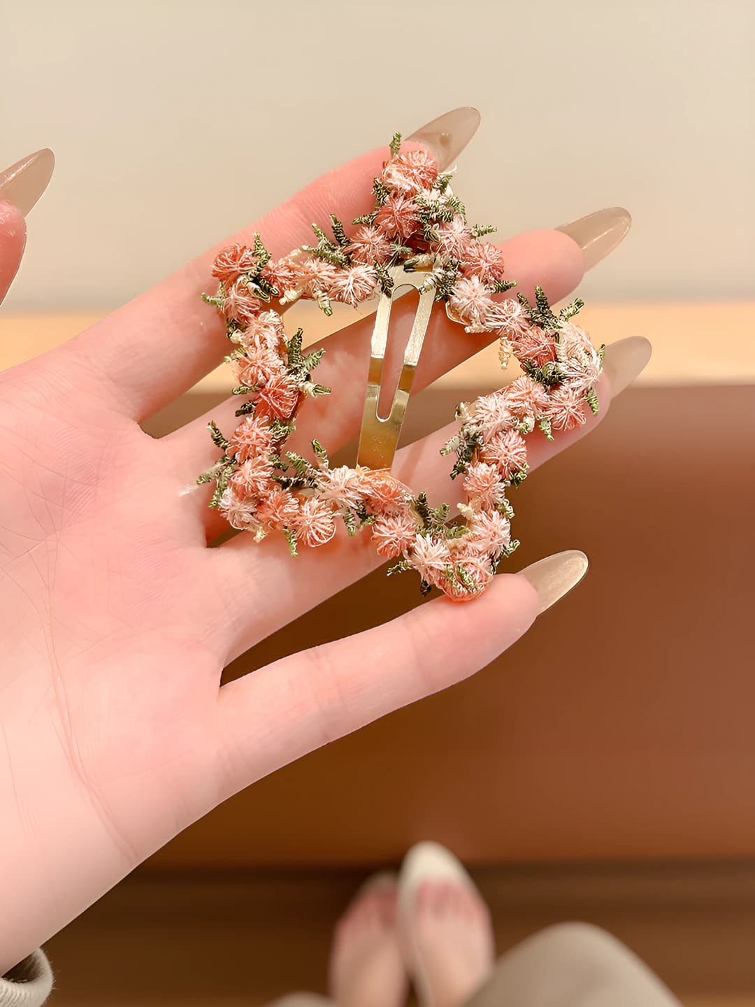 Floral, lace, star BB, 6 cm