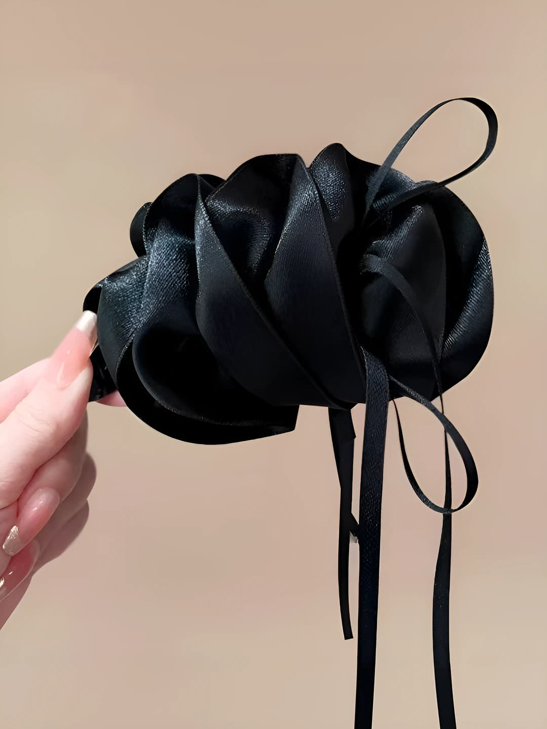 Black ribbon bow