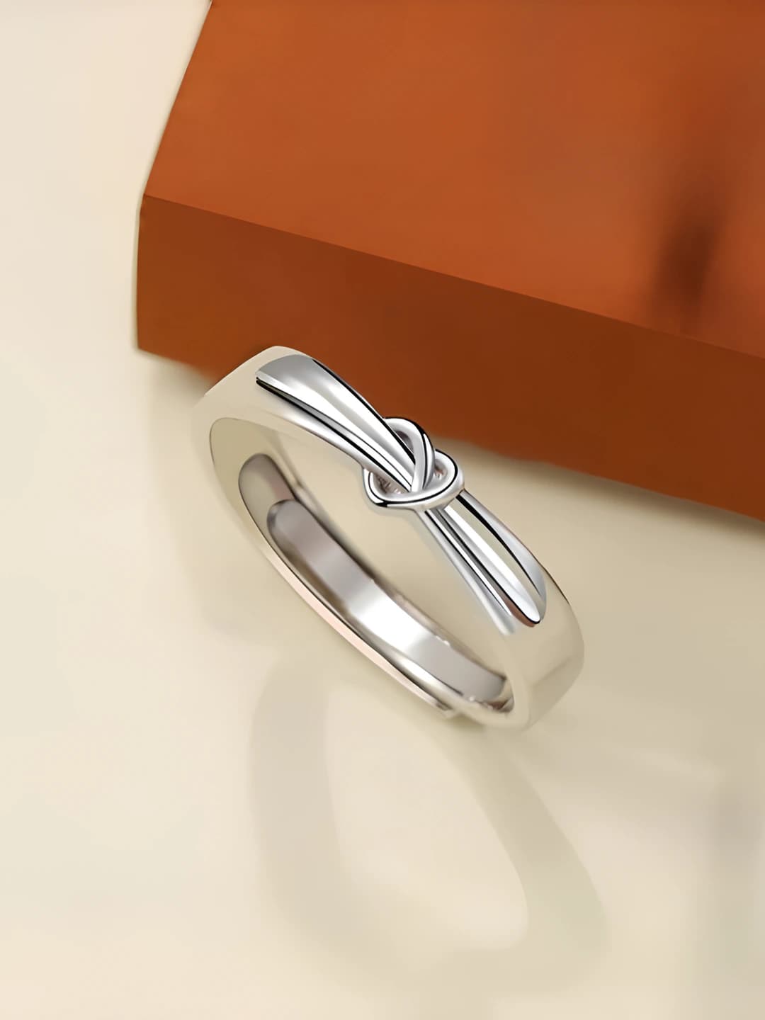 Interwoven love ring men's
