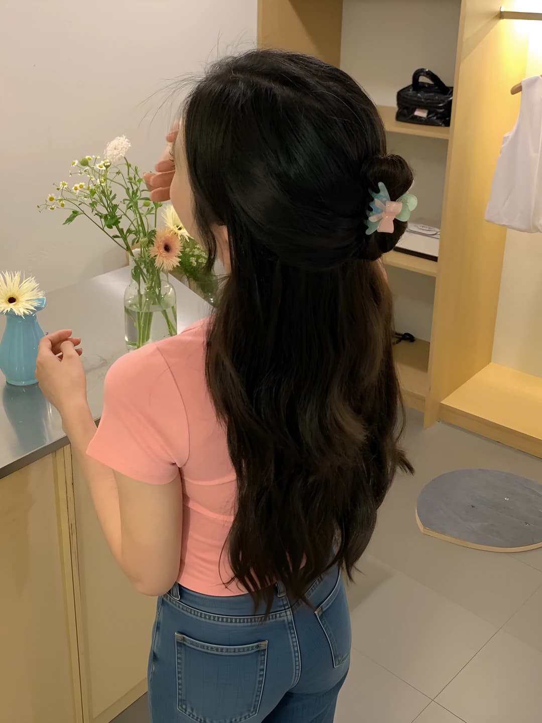 Women's hair clips and combs: small size, contrast bow, acetate, handmade, cross design element, country style, sweet hair accessory