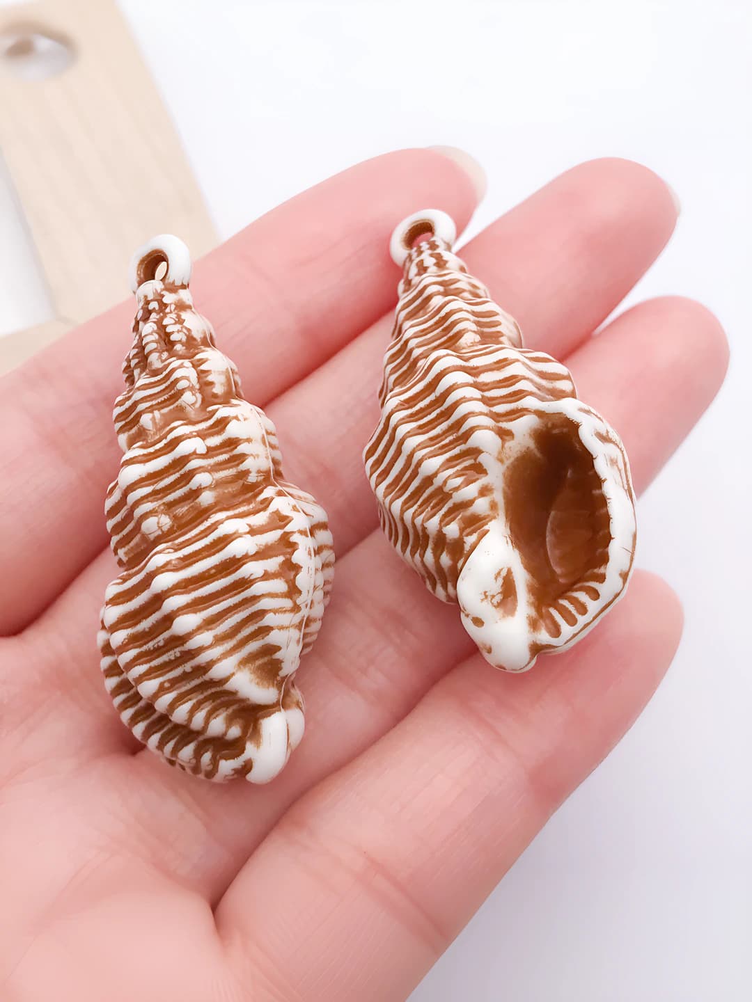 1 шт коричневый акрил раковина 45x20mm-5.1g-27383