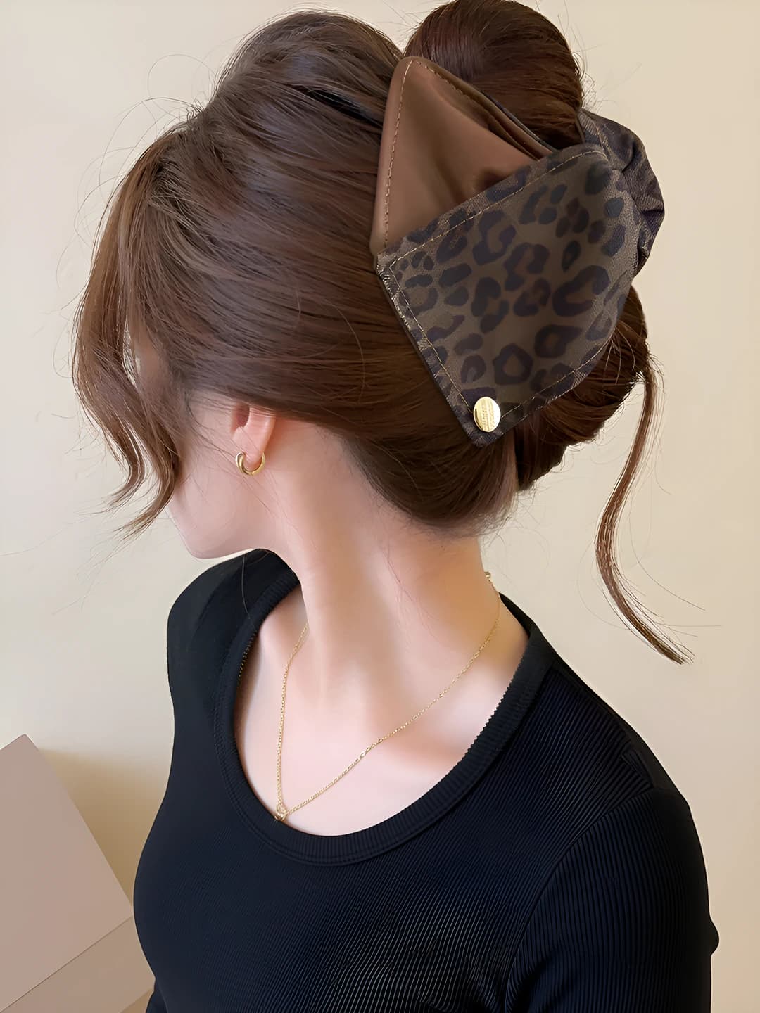 3# Leopard two-tone clip ~13 cm