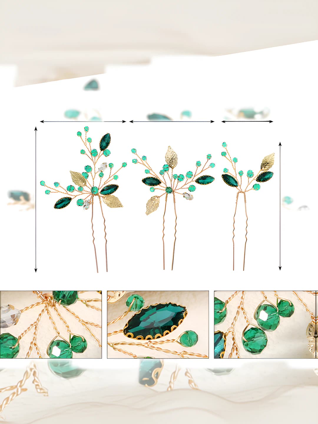 Alloy leaf + flower HS-J7066G