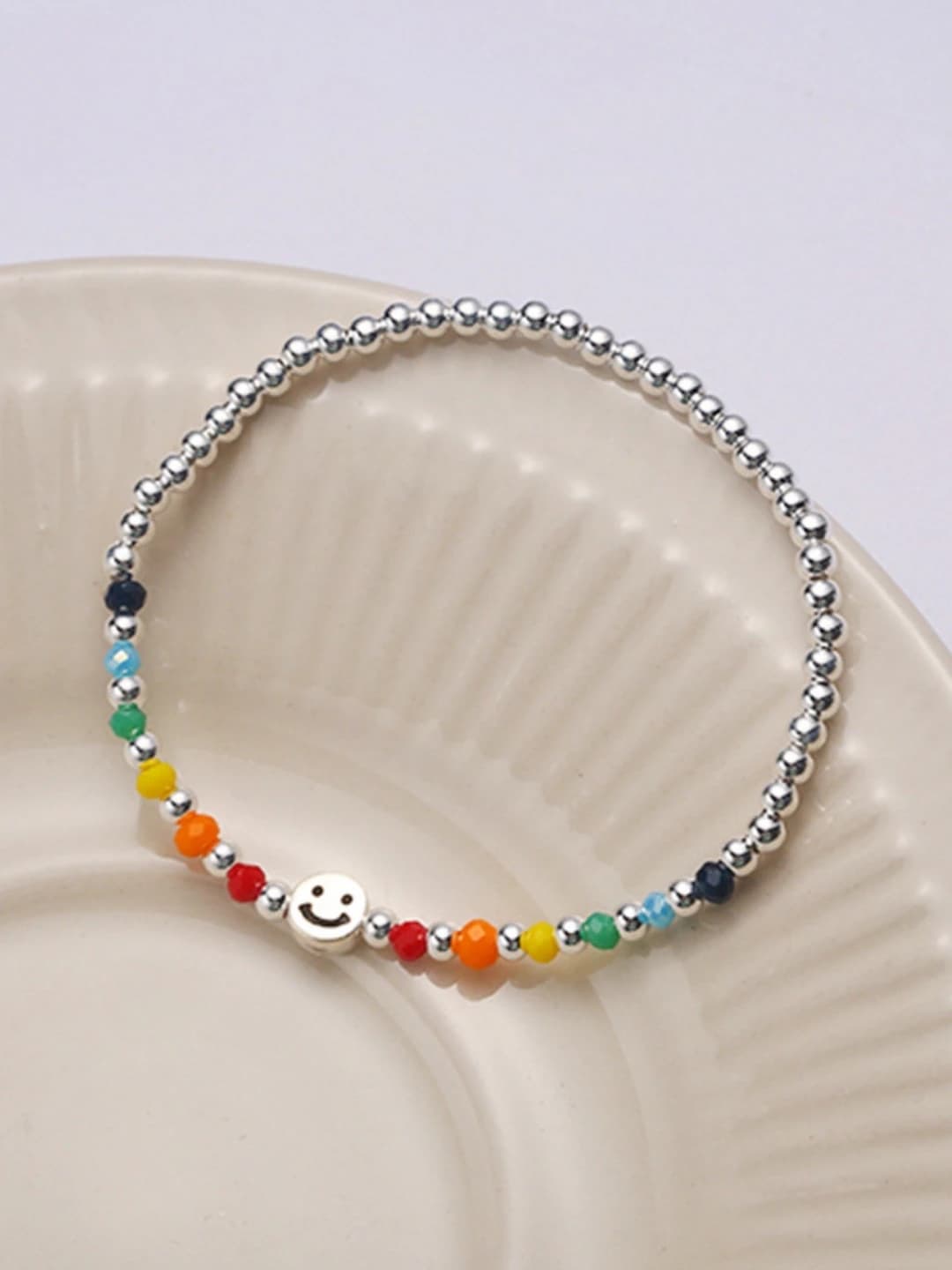 Multicolour smiley face bracelet